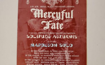 Solitude Aeturnus Flyer, Show with Mercyful Fate (1996-01-22)