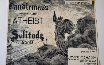 Solitude Aeturnus, Flyer, Show with Candlemass and Atheist (1991-02-02)
