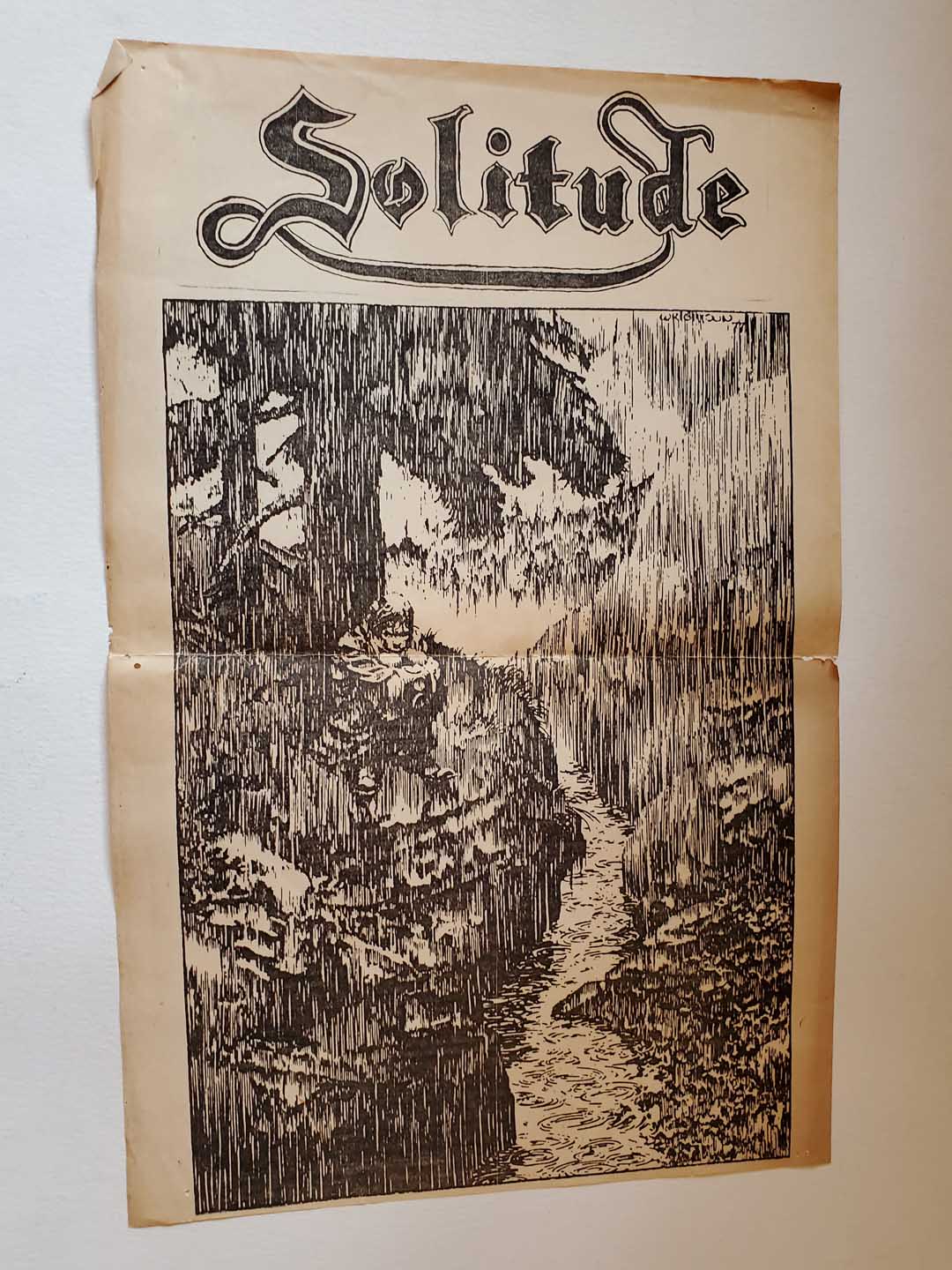Solitude Aeturnus Flyer, Frankenstein Line Drawing